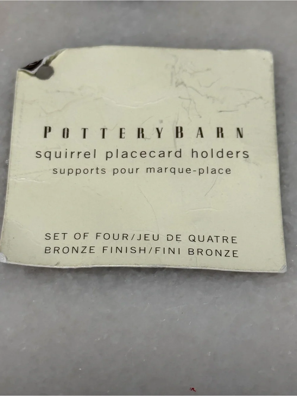 Pottery Barn set four